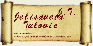 Jelisaveta Tulović vizit kartica